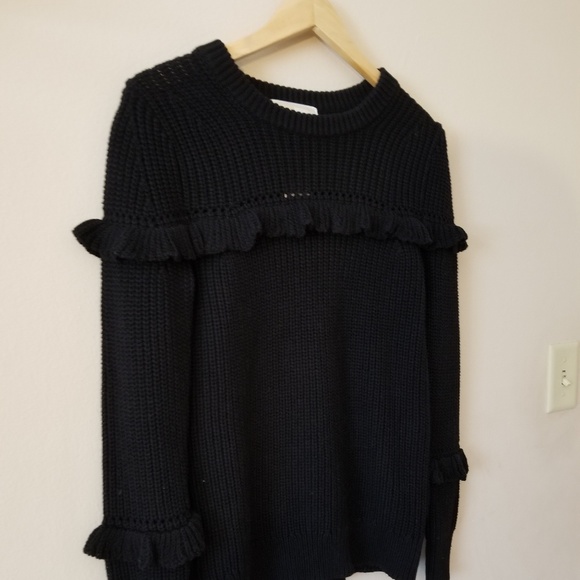 Black Long Sleeves Sweater Top Size Small,Fall Top - Picture 4 of 8